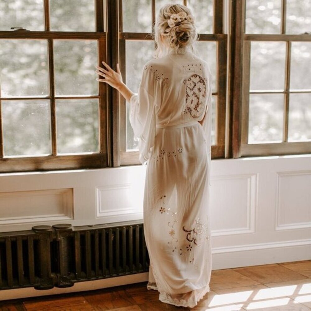 Spell & The Gypsy Collective Bride Isla Bonita Kimono White One Size Robe b159 - Picture 13 of 16